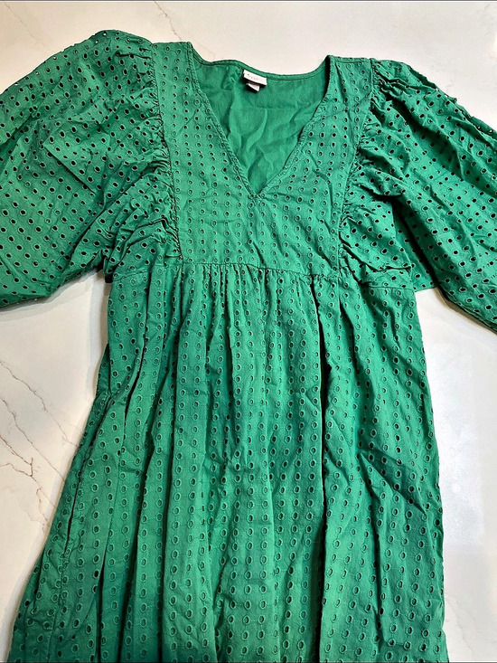 a new day Dresses & Skirts - A New Day Green Eyelet Midi Dress Size Medium